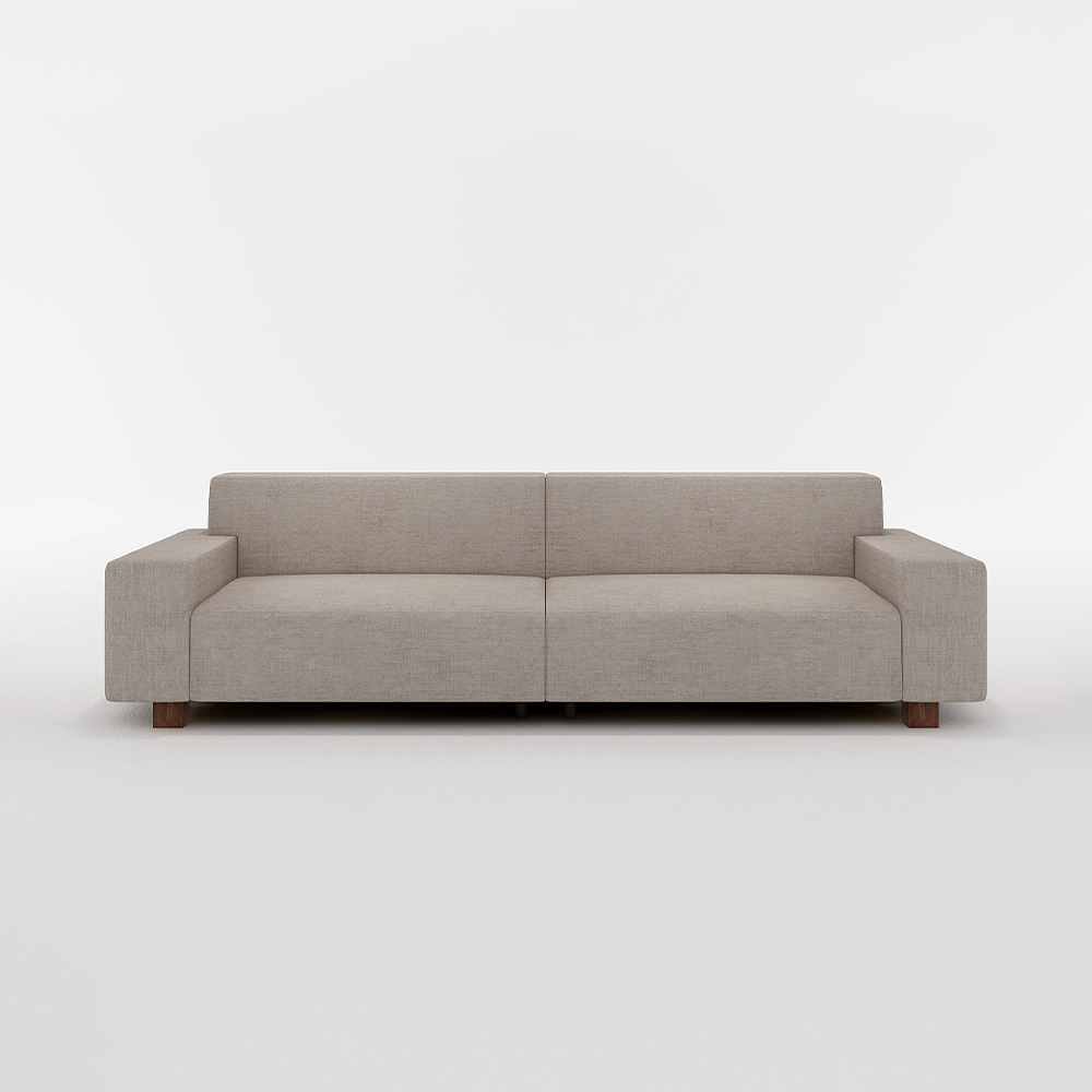 FLANNEL SOFA BRICK 3P SOFA ONE ARM Right Type 木肘 Right FLANNEL SOFA BRICK 3P SOFA ONE ARM Right Type 木肘 Right