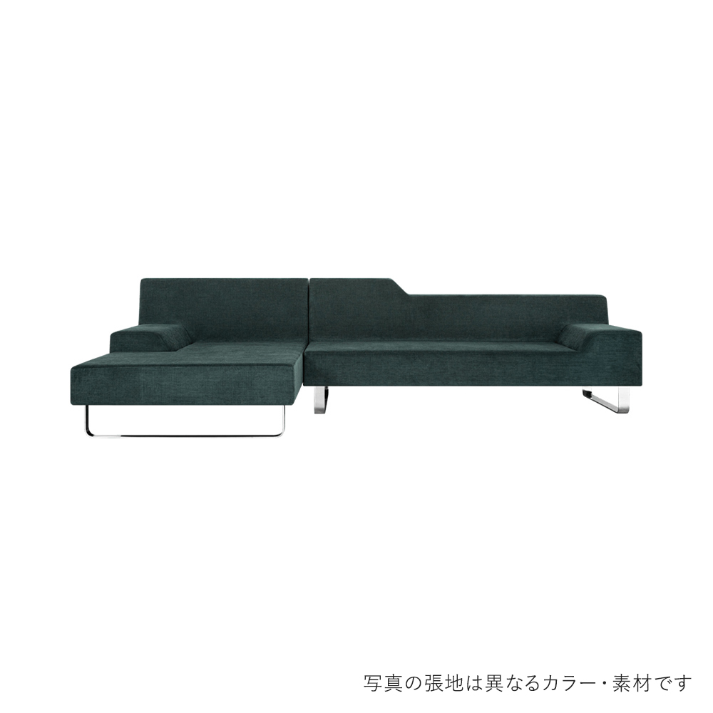 FLANNEL SOFA SIESTA COUCH SOFA WIDE Right Type スチール脚(クロム