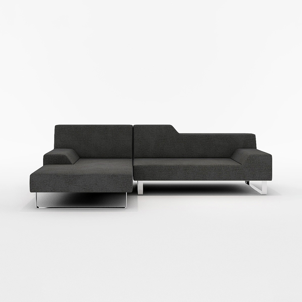 FLANNEL SOFA SIESTA COUCH SOFA NORMAL Right Type スチール脚