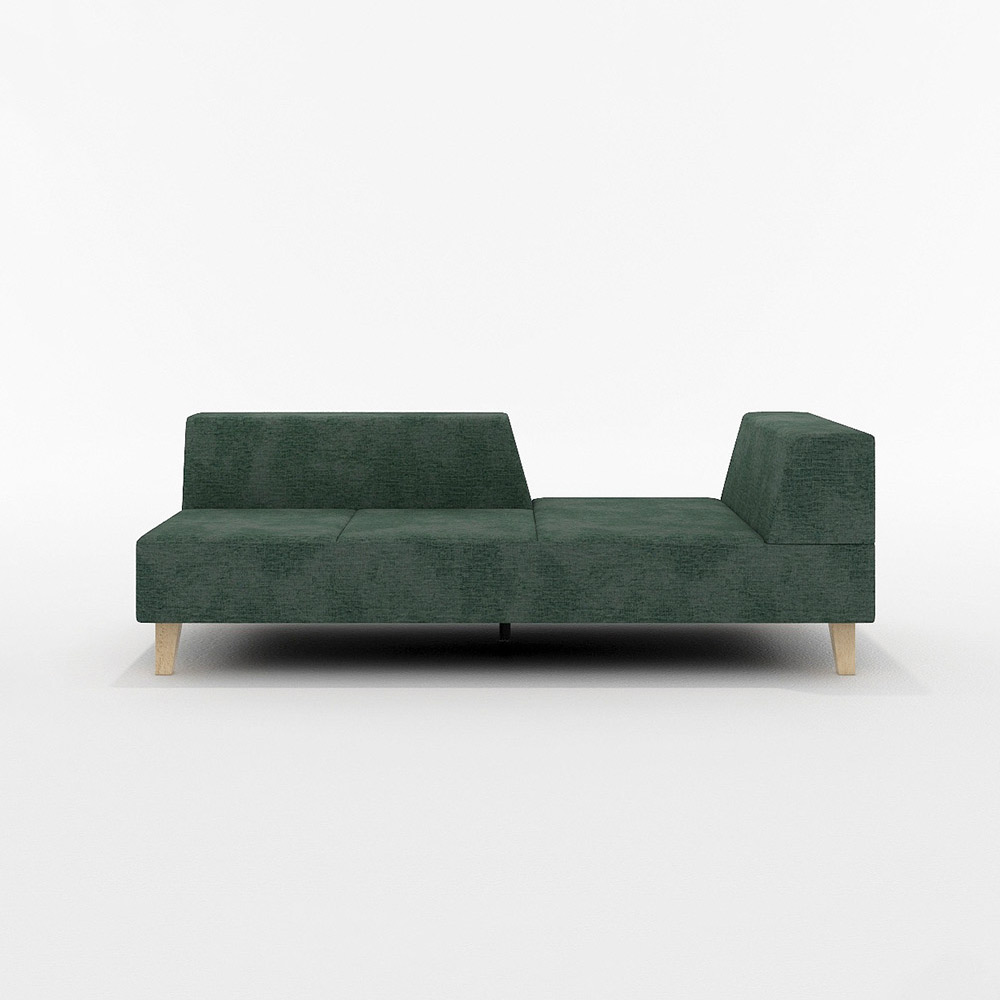 FLANNEL SOFA PIVO 2.5P SOFA ONE ARM LEFT TYPE 木脚