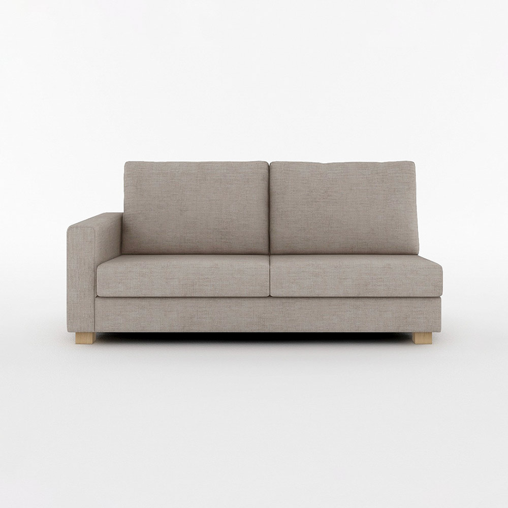 (dai)フランネルソファ　SARAH 3P FLANNEL SOFA SARAH 3P SOFA ONE ARM RIGHT TYPE 木脚