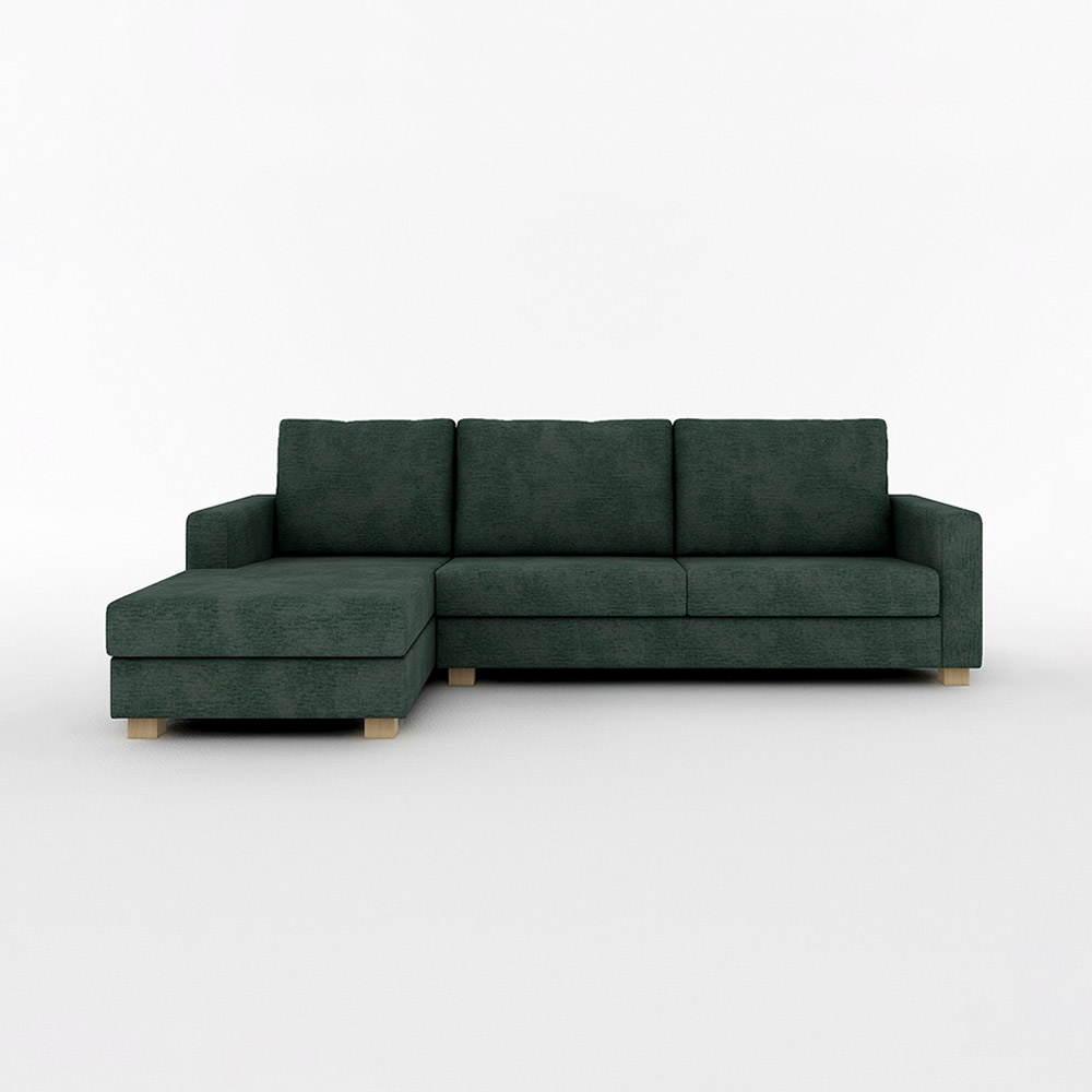 FLANNEL SOFA SARAH COUCH SOFA WIDE LEFT TYPE 木脚(ナチュラル