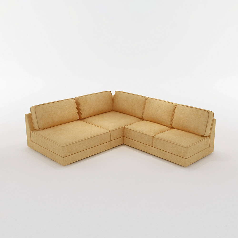FLANNEL SOFA BRICK 3P SOFA ONE ARM Right Type 木肘 Right FLANNEL SOFA BRICK 3P SOFA ONE ARM Right Type 木肘 Right