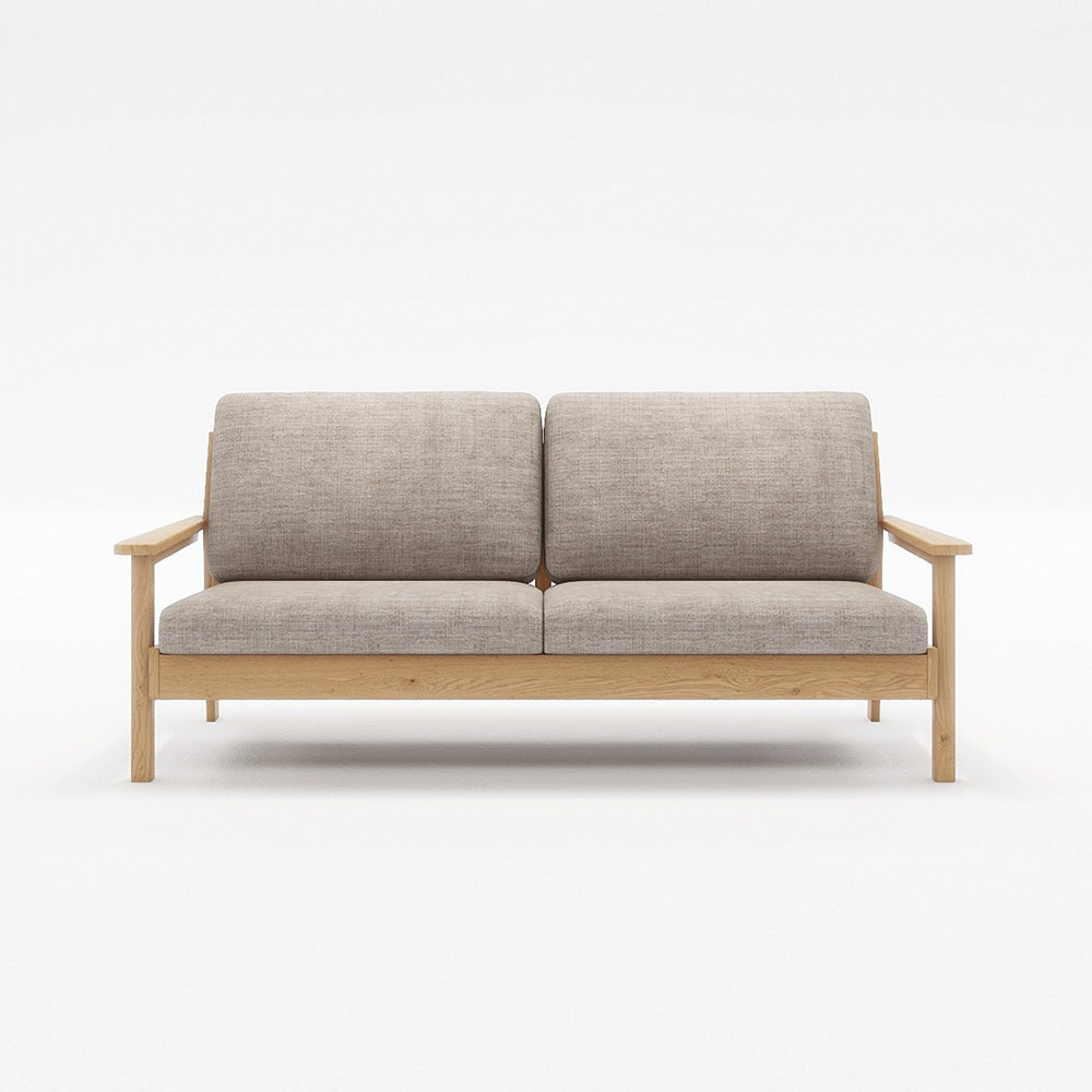 FLANNEL SOFA STRAND 3P SOFA 木フレーム(ウォルナット