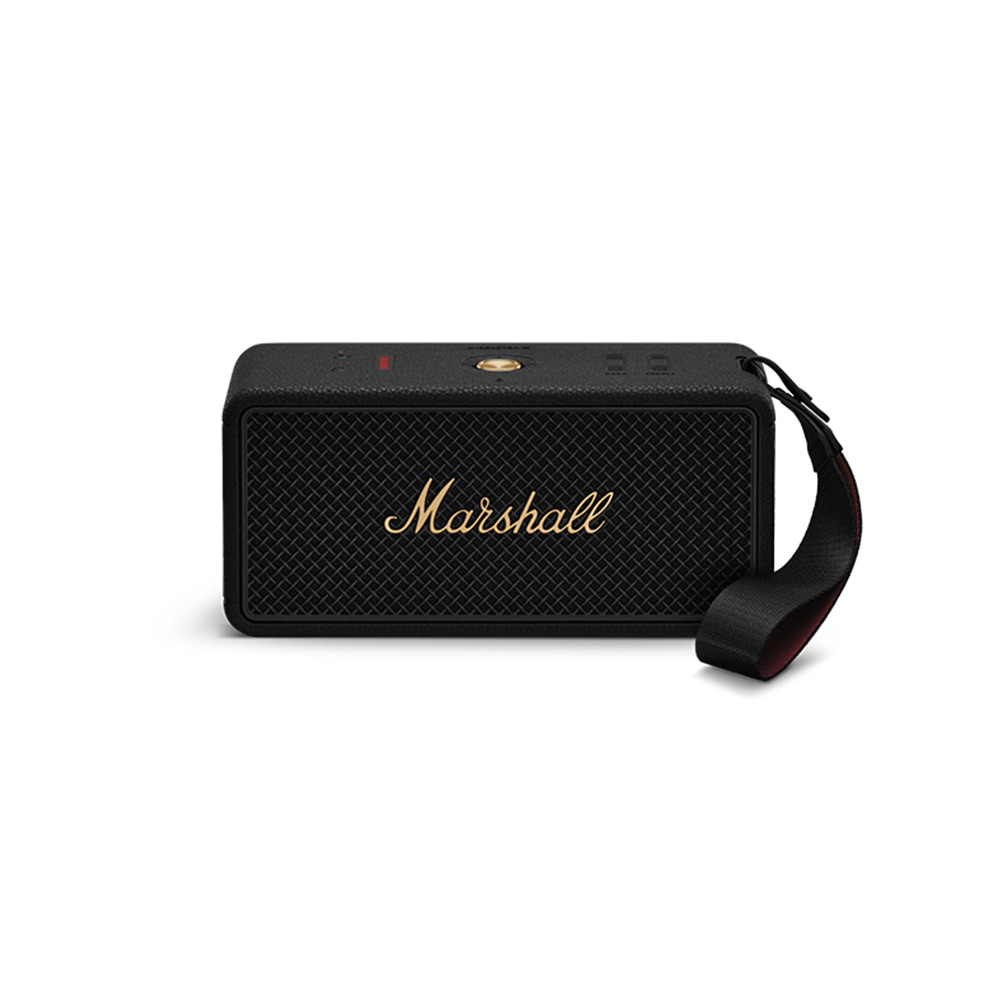 【美品】　Marshall ワイヤレススピーカー Marshall ワイヤレスポータブル防水スピーカー/ブラック&ブラス