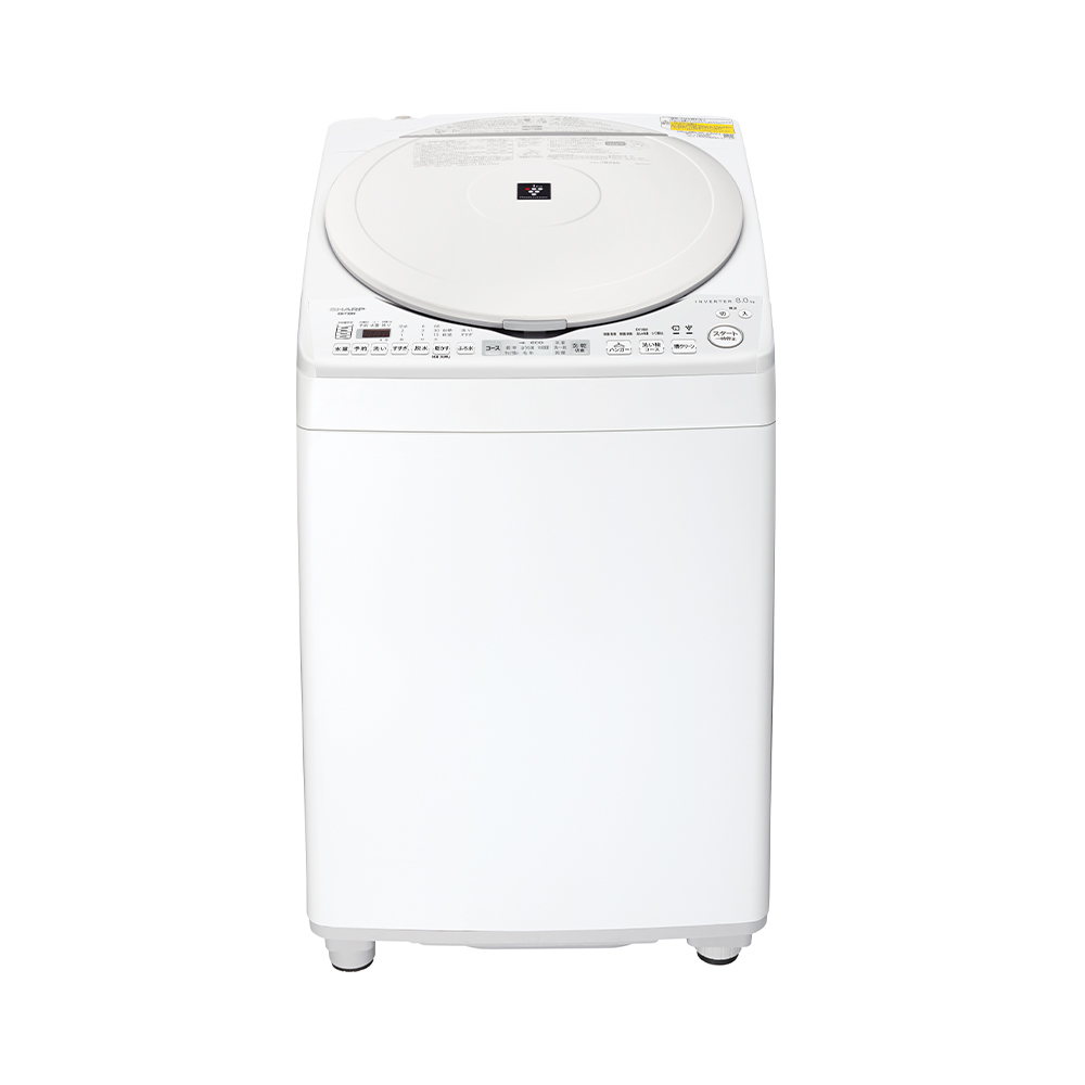 SHARP (シャープ) | SHARP タテ型洗濯乾燥機 8kg ホワイト系 ES-TX8H-W