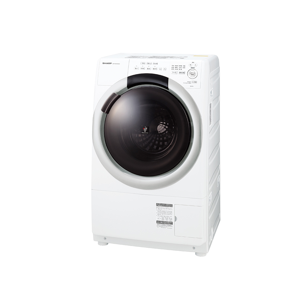 SHARP ドラム式洗濯乾燥機 10kg ES-K10B-WL クリスタルホワイト (左開き)