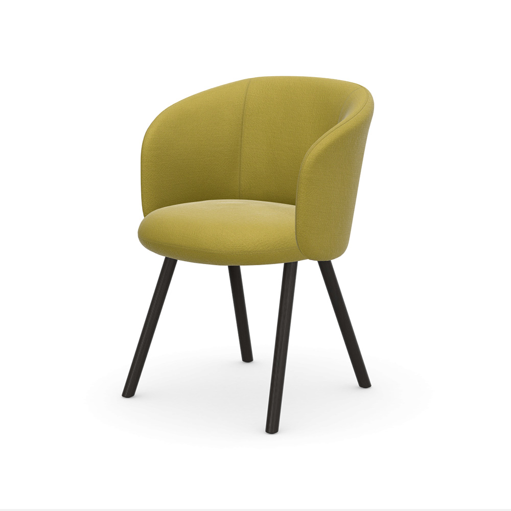 Vitra Mikado Armchairr_Wooden base 04 dark stained solid oak