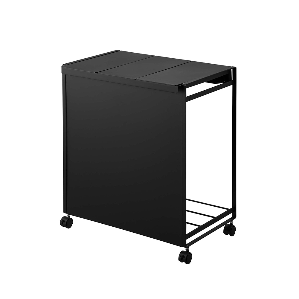 Yamazaki tower 蓋付き目隠し分別ダストワゴン 3分別 / ヤマザキ